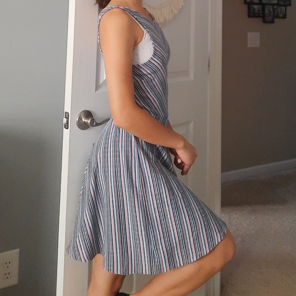 Prince and Fox Striped Flare Dress - Picture 4 of 5